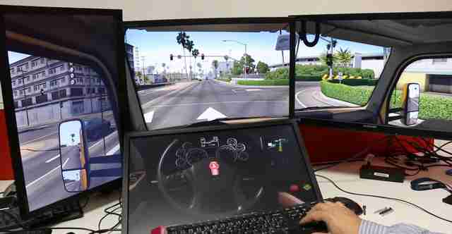 ETS 2 и ATS на 4-х мониторах