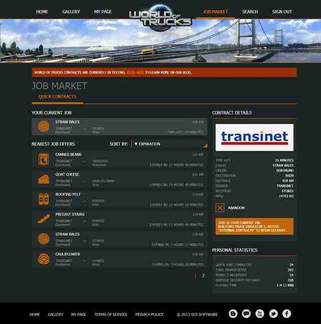 ETS 2: открытый тест обновления 1.22 и новый функционал World Of Trucks