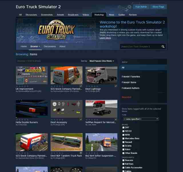 Euro Truck Simulator 2: обновление 1.23 (Открытый бета-тест)
