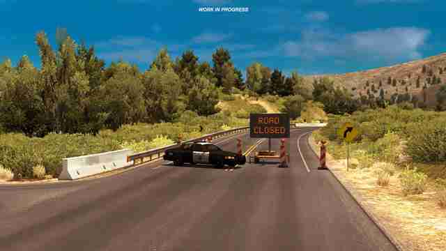 American Truck Simulator: перекрытие части шоссе Калифорния 1