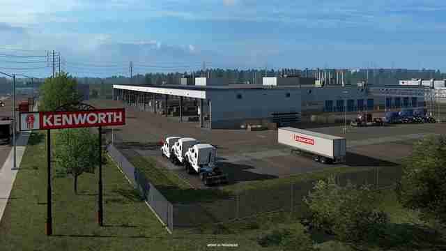 Завод Kenworth из дополнения American Truck Simulator - Washington